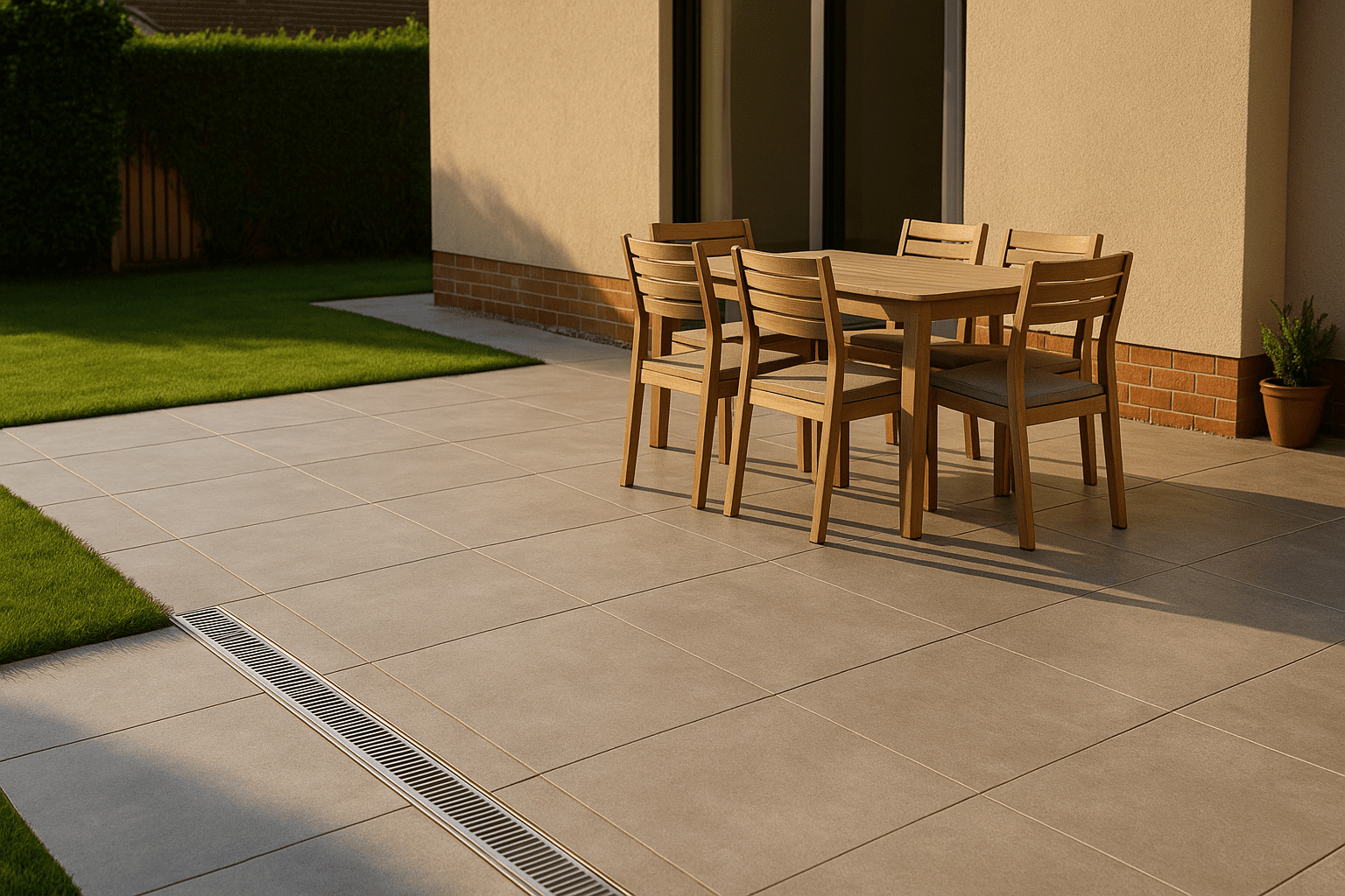 Finished patio