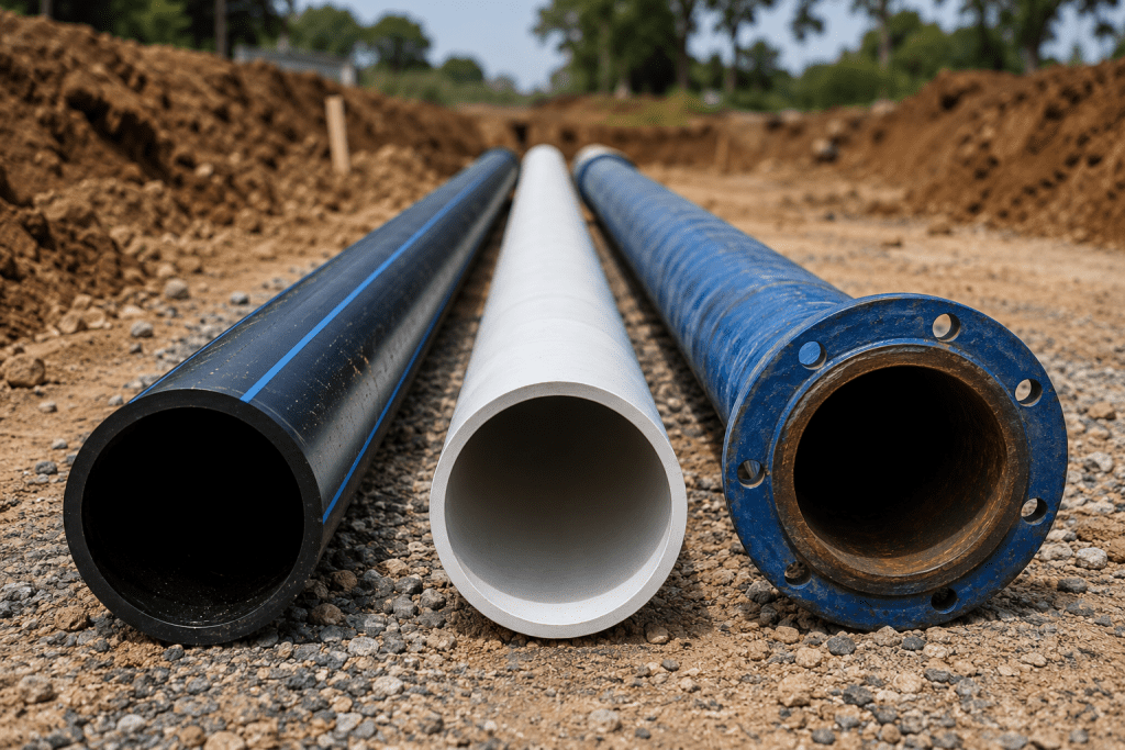 HDPE vs PVC vs Ductile Iron Pipes: Which Is Best for Water Reticulation?